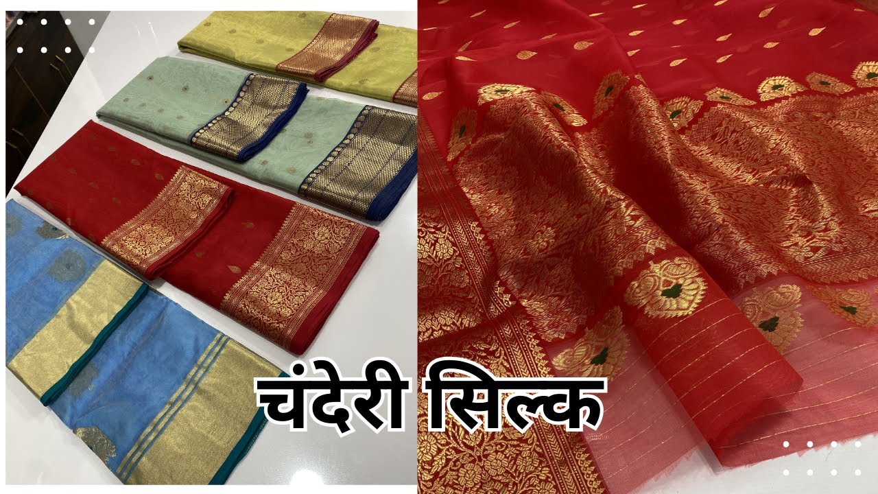 chanderi handloom saree katan silk new stock 