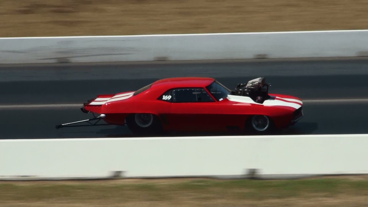 JOHNNY ROSO BLOWN V8 CAMARO 6.48 @ 219 MPH SYDNEY DRAGWAY 5.10.2013