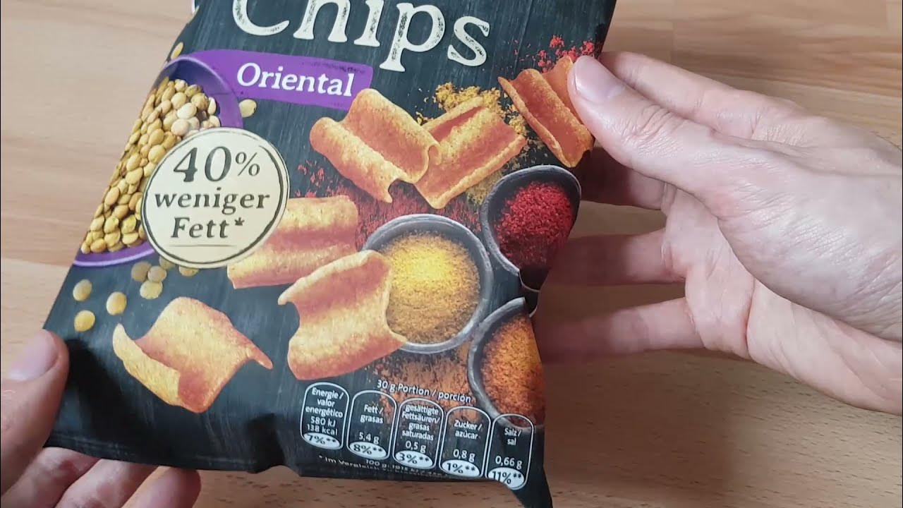 Test funnyfrisch Linsen Chips Oriental 40 weniger Fett Rewe 1,69€ vegan Nemtilix YouTube