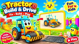 🚜 Tractor Build & Drive! 😍 Fix & Play Fun Adventure | Car Games for Kids screenshot 3