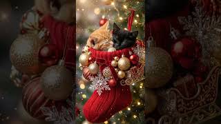 Hyper-Realistic Cute! Kittens &amp; Puppies Celebrate Christmas (AI 2025) #christmas #shorts