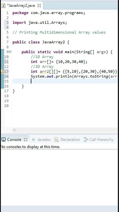 Easy way to print Multidimensional Array in Java #shorts #java # ...