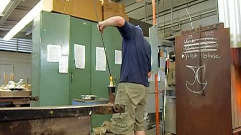 Making a blown glass Christmas ornament, Part 2