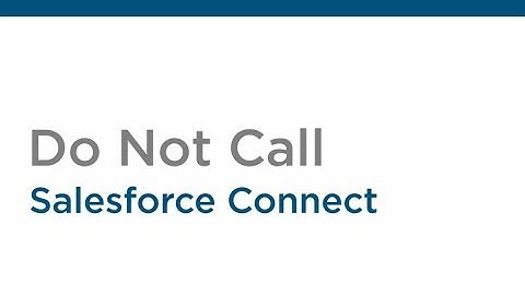 Do Not Call in Salesforce
