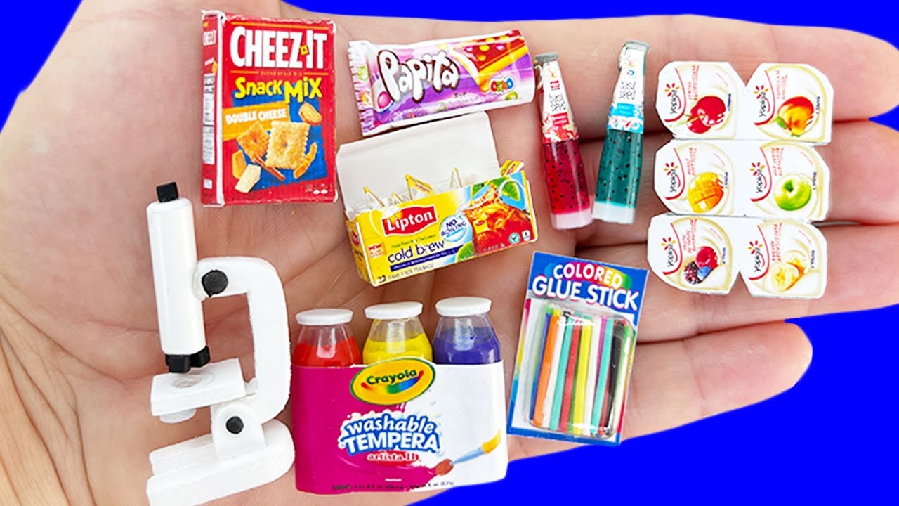 20 DIY MINIATURE SCHOOL SUPPLIES, MINIATURE FOOD AND REALISTIC HACKS AND CRAFTS FOR BARBIE DOLLHOUSE
