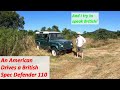 Driving a Land Rover Defender 110