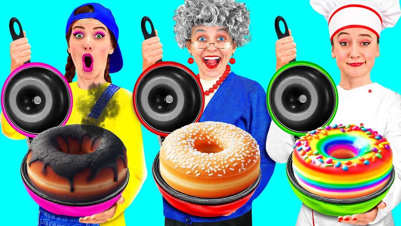 Me vs Grandma Cooking Challenge | Cake Decorating Challenge by DoDo
