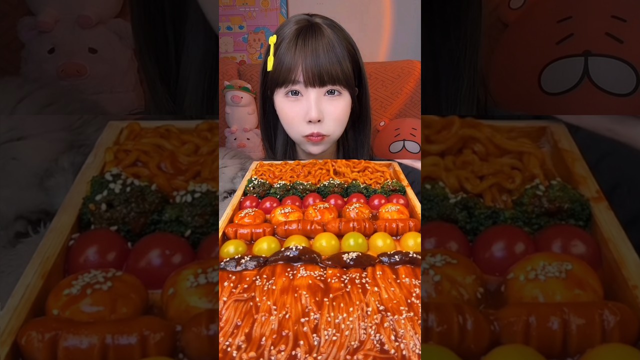 Paldo Bibimmen Ramyeon Hot Blackbean Ramen & Noodle Mukbang
