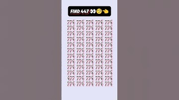 🔍 TEST Your Observation Skills With This FAST Number Game #short