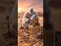 Yeti in the Desert Cuts &amp; Eats Dubai Chocolate 😱🍫🔥 #visualart #animation #aiart
