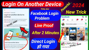 Login on another device to continue facebook| facebook account not login|don