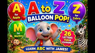 A to Z Alphabet Balloon Pop 🎈 | Learn ABC for Kids | Fun Learning with Animals | Learn with Fun #abc screenshot 3