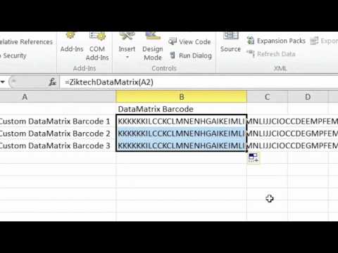 How to use Ziktech DataMatrix Barcode Font Solution in MS Word