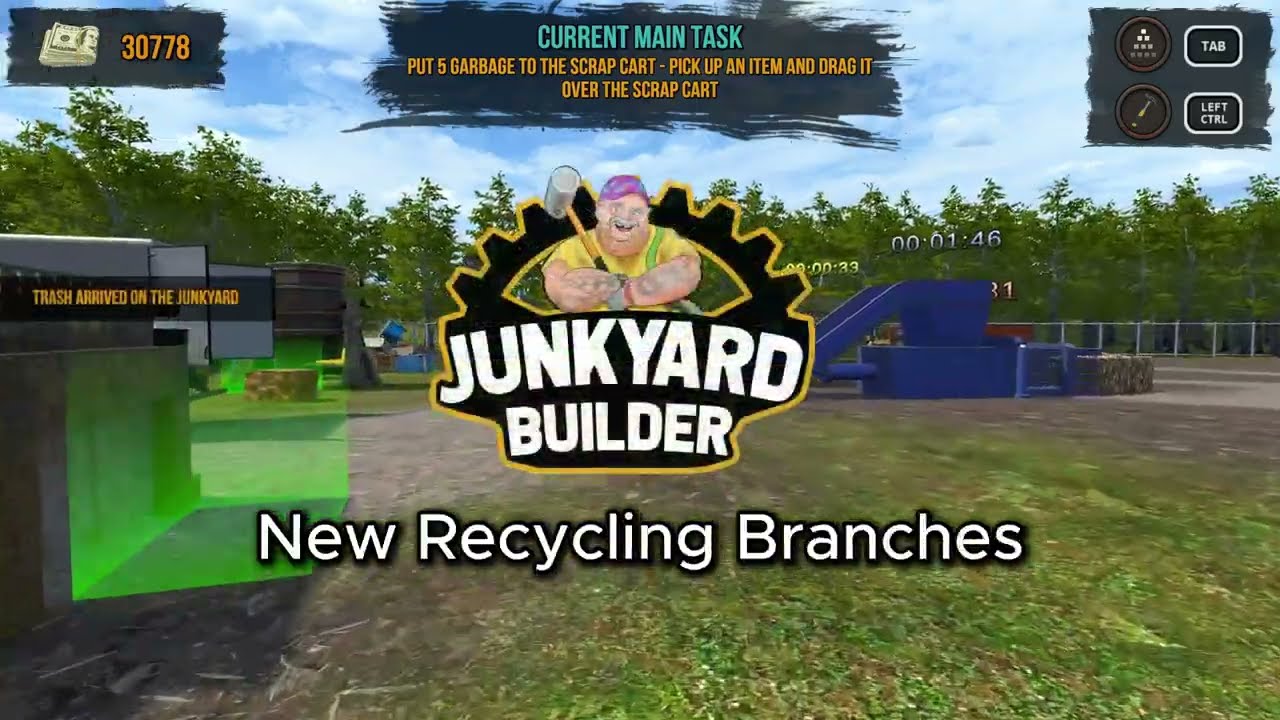Junkyard Builder Update 1.5: New Recycling Branches