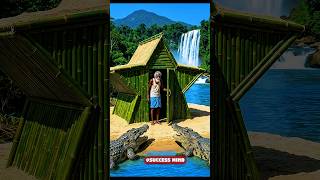 | Built a Secret Bamboo Treehouse 🏡   | Beautiful Handmade Bamboo Craft 🎍#bamboohouse​ #short