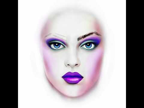 Download en kleur: Grijswaarden Make-up Gezichtsgrafieken
