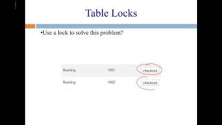 Celebrity Database Systems (Spring 2020) - Lecture 18 Part 1 - Locks Wealth