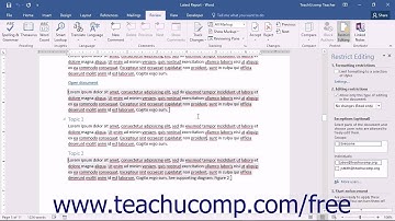 Word 2016 Tutorial Removing Editing Restrictions from a Document Microsoft Training
