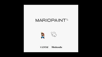 Mario Paint (SNES 60Hz / US) - Intro / Attract Mode feat. all 4 demo presentations