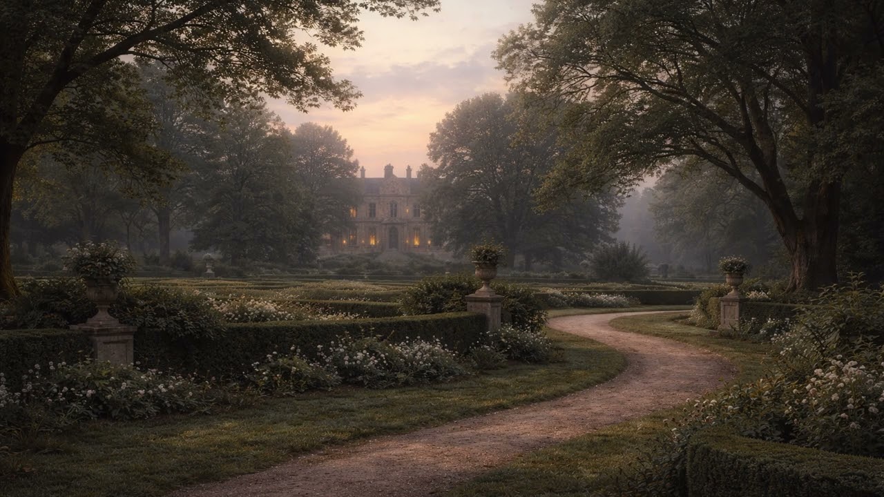 Regency Garden at Dusk | Pride and Prejudice–Inspired Ambience (1 Hour)