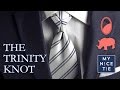 How to Tie a Tie: THE TRINITY KNOT (slow+mirrored=beginner) | How to Tie a Trinity Knot (easy)