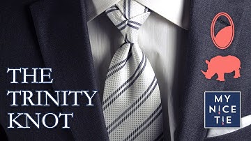 How to Tie a Tie: THE TRINITY KNOT (slow+mirrored=beginner) | How to Tie a Trinity Knot (easy)