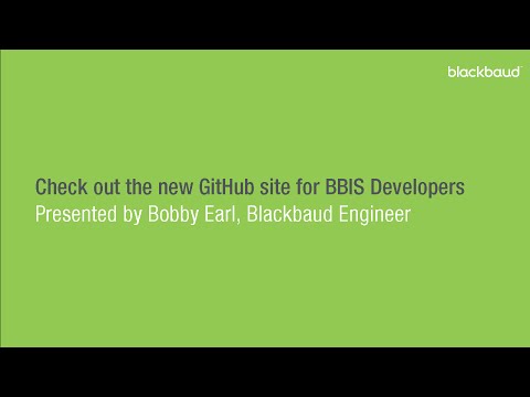 Check out the new GitHub site for BBIS Developers