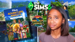 Adventure Awaits EP 🏕️🍃 ( Live Reaction) Overview! New Features, Hobbies, & CAS & MORE! | The Sims 4