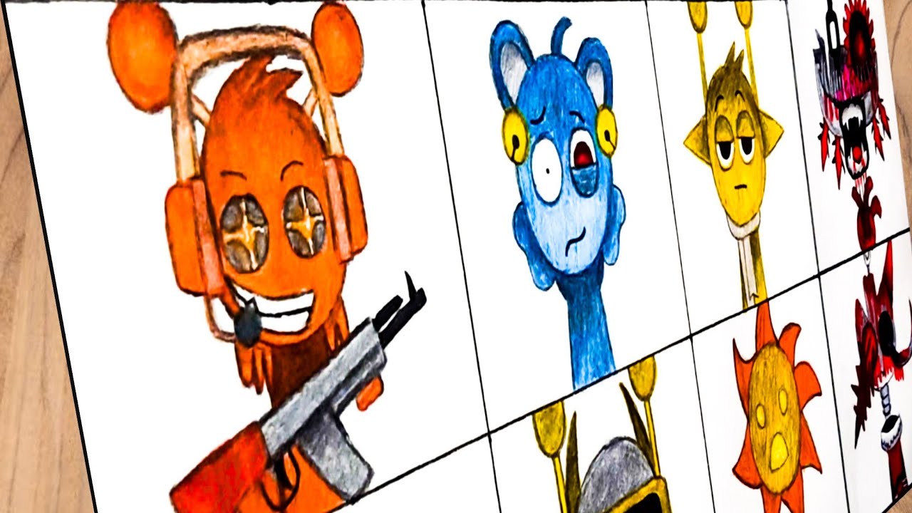 Drawing Incredibox Sprunki | Better And Loses Phase 2 | New Mod | 