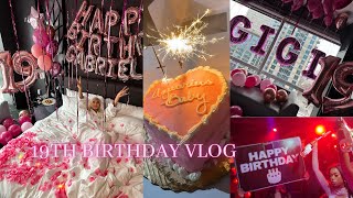 19TH BIRTHDAY VLOG 🥳| GRWM, SURPRISE HOTEL, DINNER , CLUB W FRIENDS, ECT....