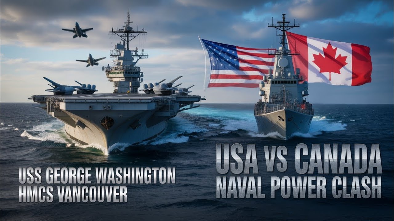 USS George Washington vs HMCS Vancouver — USA vs Canada Naval Power Comparison" | Road of Armor 