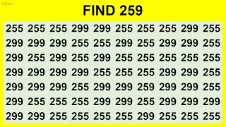 Find the Hidden Number 259 - Can You Find It #findnumber #puzzle #challenge #brainteaser #find