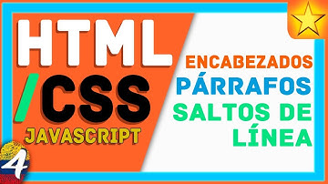 ▶ Cómo hacer ENCABEZADOS, PÁRRAFOS, y SALTOS DE LÍNEA 🤔 en una Página Web【HTML / CSS / JAVASCRIPT】