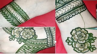 latest beautiful flower back hand mehendi design