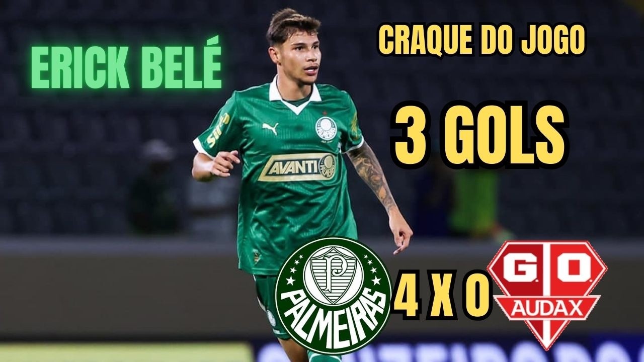 Copinha l Palmeiras 4 x 0 Audax Melhores Momentos Erick Belé marca 3 gols !!