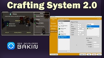 Crafting System 2.0 - Plugin (RPG Developer Bakin)
