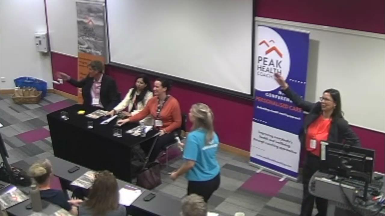 Panel discussion at end of Plenary 1, Peak Health Coaching Conference