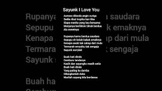 lirik lagu sayunk I LOVE YOU#chombi|Buah hati dinda|