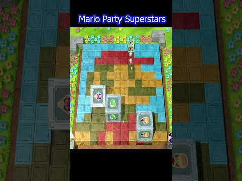 Mario Party Superstars - Squared Away - 1 vs 3 - Mario vs Yoshi and Donkey Kong and Waluigi