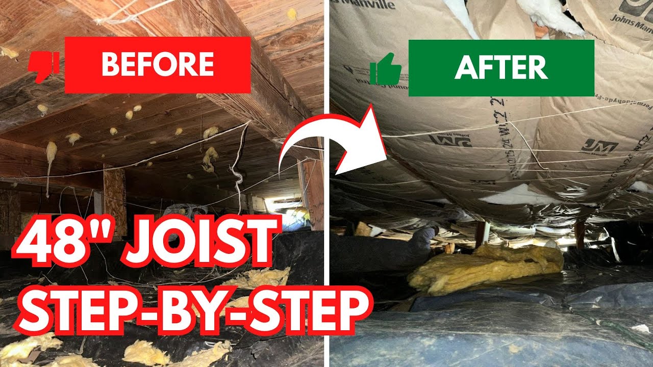 How To Install Insulation In The Ceiling Of A Crawlspace That Has Joist ...
