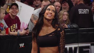 Swwe Wwe Raw 031813 - Rosa Mendes At Ringside Aj Lee