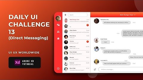 Daily UI Challenge Day 13 | Direct Message | UI Design Tutorial | Adobe XD Tutorial | UI UX