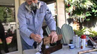 Follow-up to a prior video shows how to take a rocking footrest from raw wood surface to the sort of fine furniture you