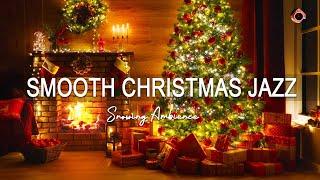 Smooth Christmas Jazz Music with Snowing Ambience to Relax ?? Cozy Christmas Coffee Shop Ambience