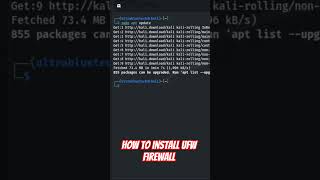 How to install UFW firewall in Linux. #cybersecurity #coding #linuxcommandlinetutorial