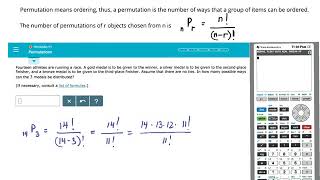 Permutations, Elementary Statistics in ALEKS
