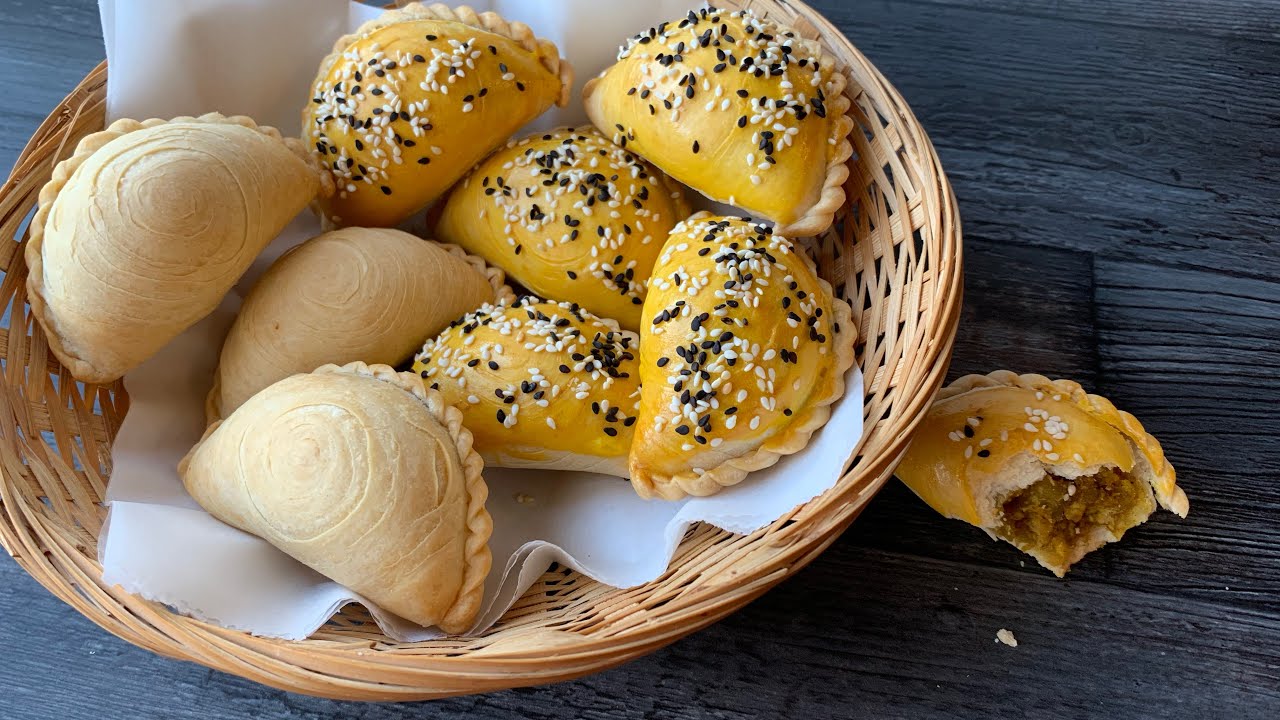 วิธีอบกะหรี่ปั๊บและวิธีไม่ต้องปั้นแป้งชั้นใน