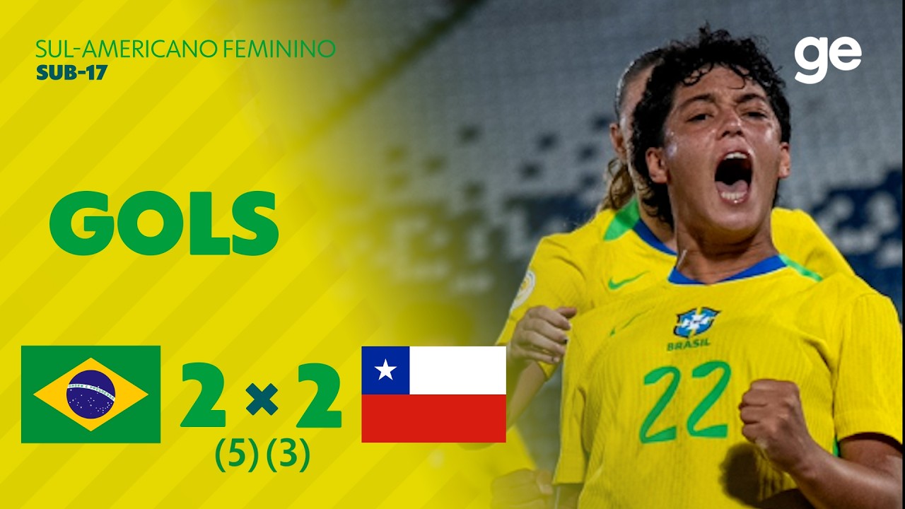 BRASIL 2 (5) X (3) 2 CHILE | GOLS | SEMIFINAL | SUL-AMERICANO FEMININO SUB-17 | sportv