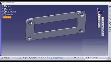 11 DMU Kinematics four bar mechanism simulation using catia v5