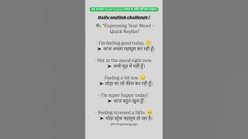 Expressing Your Mood – Quick Replies ✅✨